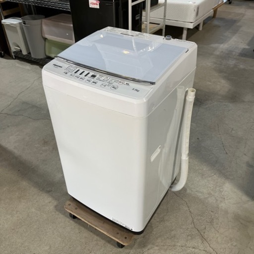 ☆明治屋なら洗濯機が安い!!☆ 激安5.5kg! Hisense 全自動電気洗濯機 HW-G55A-W 2018年