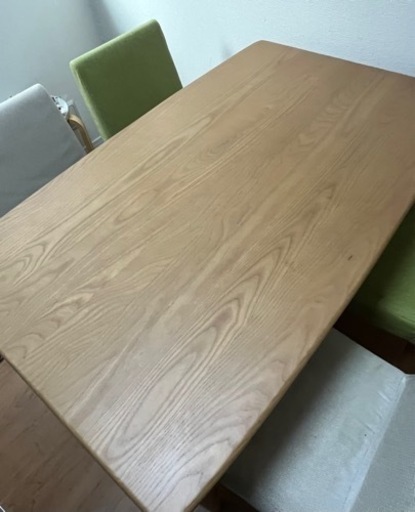 【お値下げしました！】家具 ダイニング テーブル ダイニングセット 4人掛け ナチュラル 北欧系 丸み おしゃれ カバーで好きな色に