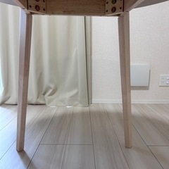 ロウヤ　ダイニングテーブル　白　丸型　90の画像