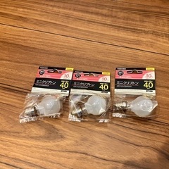 未使用 TOSHIBA ミニクリプトン 40w形110v用3個セット