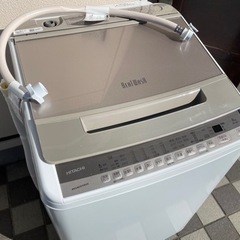 HITACHI 日立 全自動洗濯機 BEATWASH ビートウォッシュ BW-V80F(W) ホワイト 8Kg 2020年製 脱水乾燥機能付き 動作確認済み