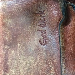 紳士　ハンドバッグ牛革　三澤製の画像