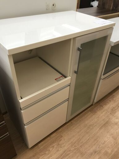 ★ジモティ割あり★ ニトリ レンジ台 ホワイト H101×W89×D54 クリーニング済み KJ4107