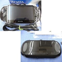 SONY PSVITA PCH-1000 ZA01 クリスタル・ブラック Wi-Fiモデル ソフト1つ プレイステーション ヴィータ ソニー 西岡店の画像