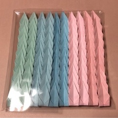 折り鶴 パステルカラー 100羽 ピンク ブルー 1の画像