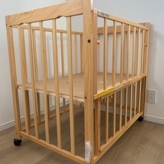 【お話し中】あげます　ベビーベッド　対応布団サイズ90cm-60cmの画像