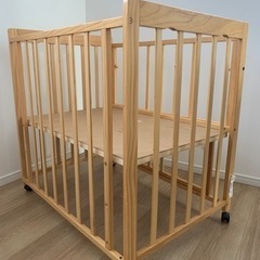 【お話し中】あげます　ベビーベッド　対応布団サイズ90cm-60cmの画像