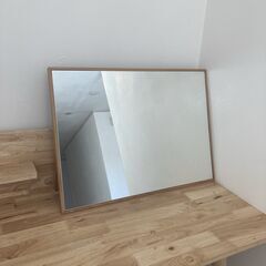 【美品】ナチュラルモダン置き型ミラー