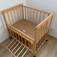 【お話し中】あげます　ベビーベッド　対応布団サイズ90cm-60cmの画像