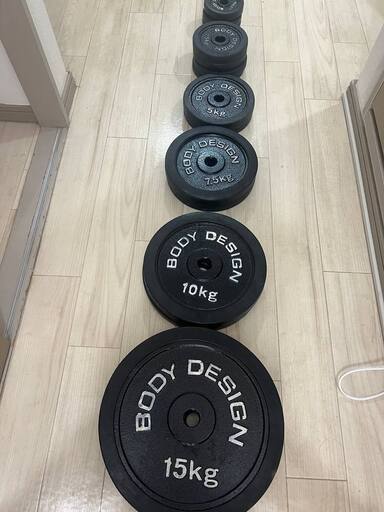 【値下げ】バーベルセット 100kg ＋ バーベルラック ＋　クリップ6個