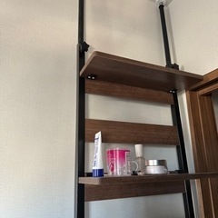 ウォールシェルフ　突っ張り棒　立てかけ　おしゃれの画像