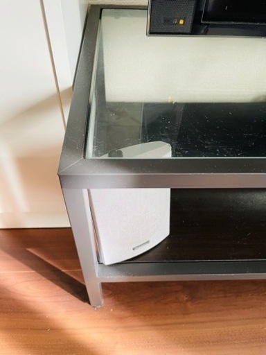 IKEA テレビボード VITTSJÖ ブラック ガラス ローテーブル