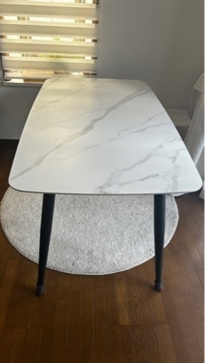 大理石調　セラミックダイニングテーブル