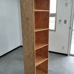 【受付停止中】隙間収納　棚　5段ラック　手作り　コード用に一箇所穴ありの画像