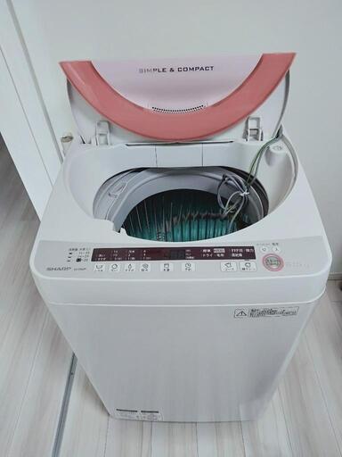 【SHARP】洗濯機 ES-GE60P 洗濯容量6.0kg/風乾燥容量3.0kg