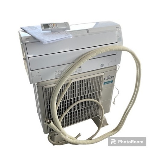 2021年製 FUJITSU エアコン nocria ノクリア AS-R221L-W 冷暖房 主に6畳用 リモコン 説明書付き  ホワイト ルームエアコン 富士通