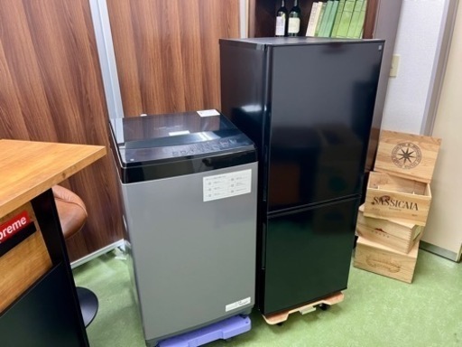 家電2点セット ニトリ 140L 冷蔵庫 + 洗濯機 NTR60BK 6kg 2022年製