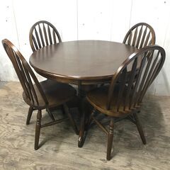 アンティーク　ダイニングテーブル　原産国　マレーシア 手彫り仕上げ】天然木マホガニーのアンティーク調ダイニングテーブル