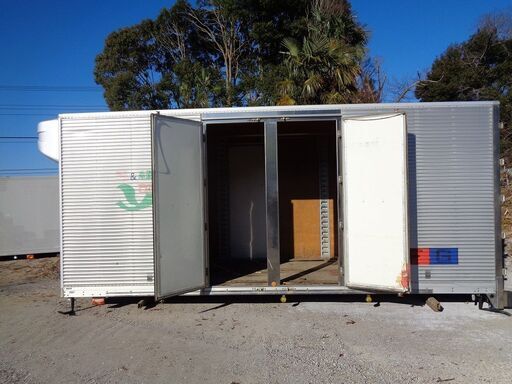 ♪八街A区SK42♪物置♪コンテナ♪訳有♪左右ドア付♪アルミ箱♪