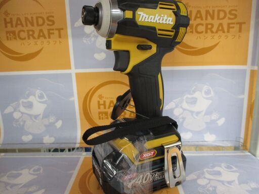 マキタ　makita　TD001GDX　インパクトドライバ　フルセット　未使用品　バッテリ40V二個/充電器付き　イエロー　【ハンズク