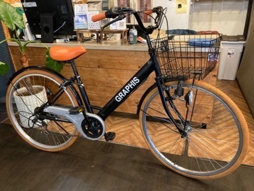 【新春SALE！チェーン新品！】6段変速　26インチ自転車　ブラック