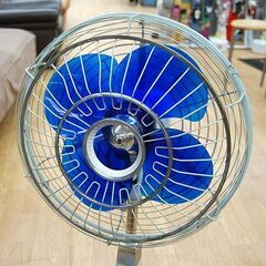 昭和レトロ 東芝 東京芝浦電気 ME型 1964年製 昭和39年 扇風機 ロータリーベース 羽根径30cm 4枚羽根 青 ブルー 札幌市 清田区 平岡の画像