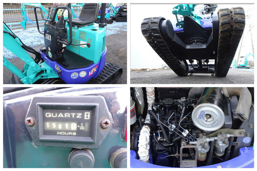 IHI 12NX 中古油圧ショベル(建設機械)◆1.2ｔ （走行2速）ゴムクローラー新品倍速◆ガチャック仕様