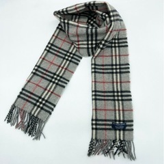 中古◆マフラー◆BURBERRY◆チェック◆ラムウール