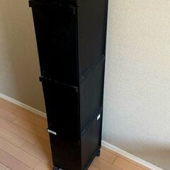 キャスター付き 3段 ゴミ箱の画像