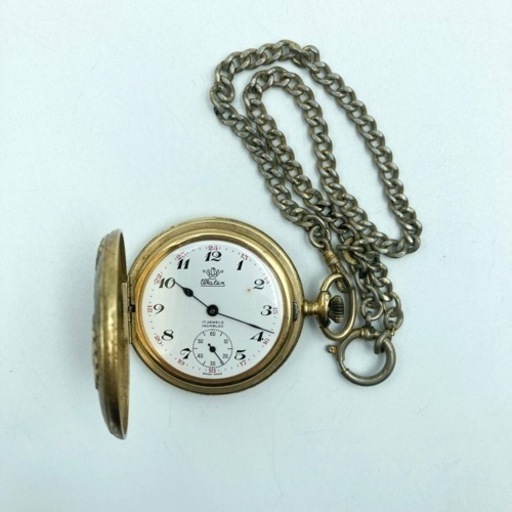 s19607 Watex ワテックス 懐中時計 天皇陛下御在位60年記念モデル 二重橋 手巻き アンティーク レトロ 中古品