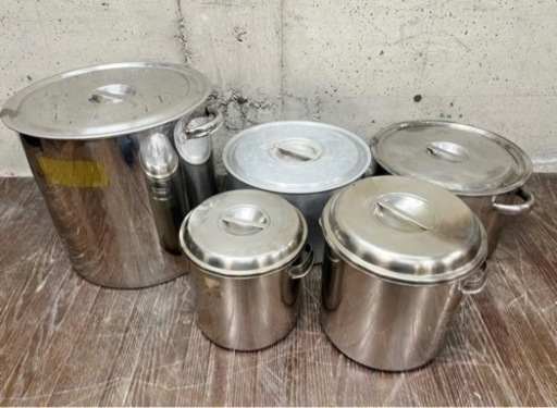 調理器具 寸胴5点セット 業務用 店舗用 鍋 蓋付き 寸胴鍋 寸胴 両手鍋 厨房器具