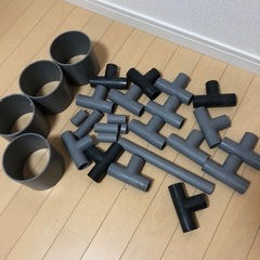 塩ビパイプ(T字)15個➕塩ビあまり