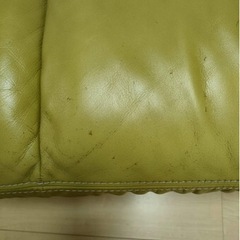 カリモク　3人掛け革製ソファの画像