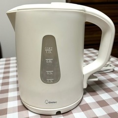 電気ケトル dretec「ルイボス1.0L」ホワイト