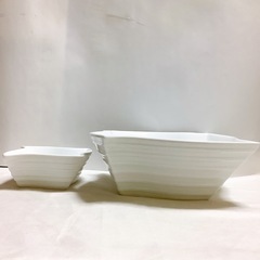 サラダ　取り分けセット　 角皿　トング付きの画像