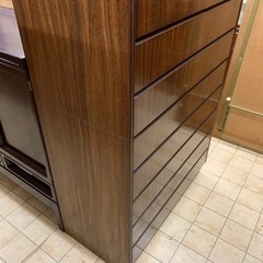 ハイチェスト　レトロ　楠　木目　木製の画像