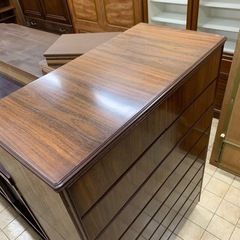 ハイチェスト　レトロ　楠　木目　木製の画像