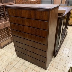 ハイチェスト　レトロ　楠　木目　木製の画像