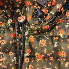 薄手ダウン　バラ模様の画像