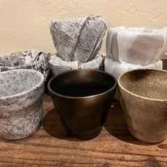 陶器　コップ　グラスの画像