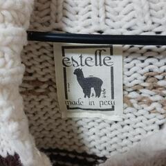 XLからXXLサイズ エステール　ペルーニットカーディガン  古着の画像