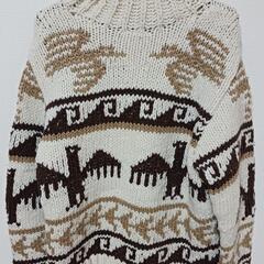 XLからXXLサイズ エステール　ペルーニットカーディガン  古着の画像