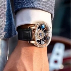 新春特別セール　腕時計　レザーベルト　ブルー　ブラック　激カワアイテム