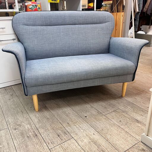 Francfranc フランフラン 二人掛けソファー ピュイ 布張り 脚付き 天然