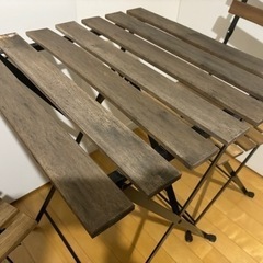IKEAガーデニングテーブル&チェアの画像