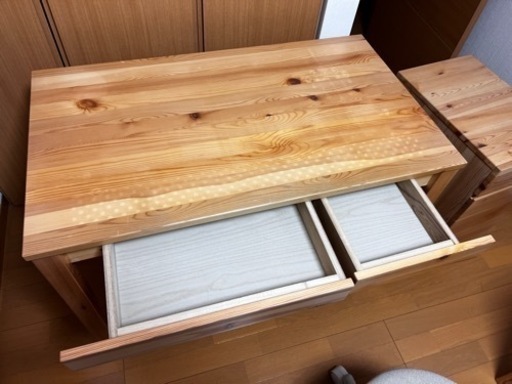 無印良品　学習机　パイン材　廃盤品