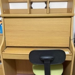 折りたたみ勉強机、引き出し、イス3点セット