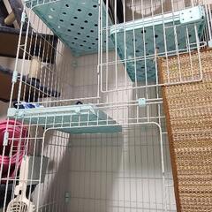 取引終了。猫 3段ケージ トイレ付き
