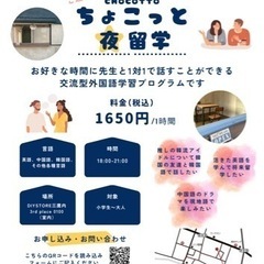 ちょこっと留学（1対1の外国語学習プログラム）の画像