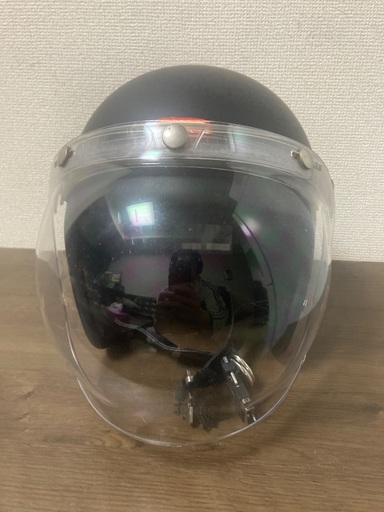 【ヘルメット】スーパーマグナム スタンダード　スモールジェットヘルメット TT&CO マットブラック バブルシールド　クリア